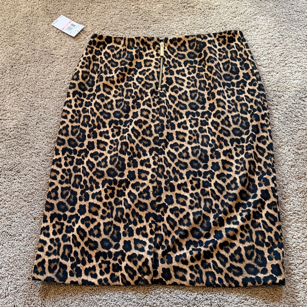 NWT Michael Kors Cheetah Print Skirt - Picture 2 of 9